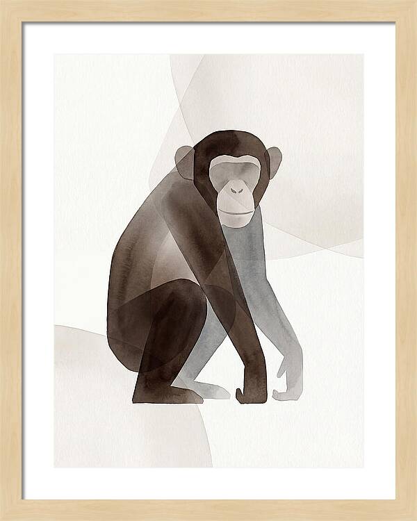Chimpanzee In Minimalist Style