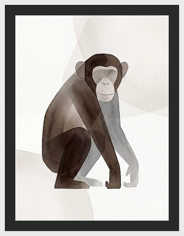 Chimpanzee In Minimalist Style