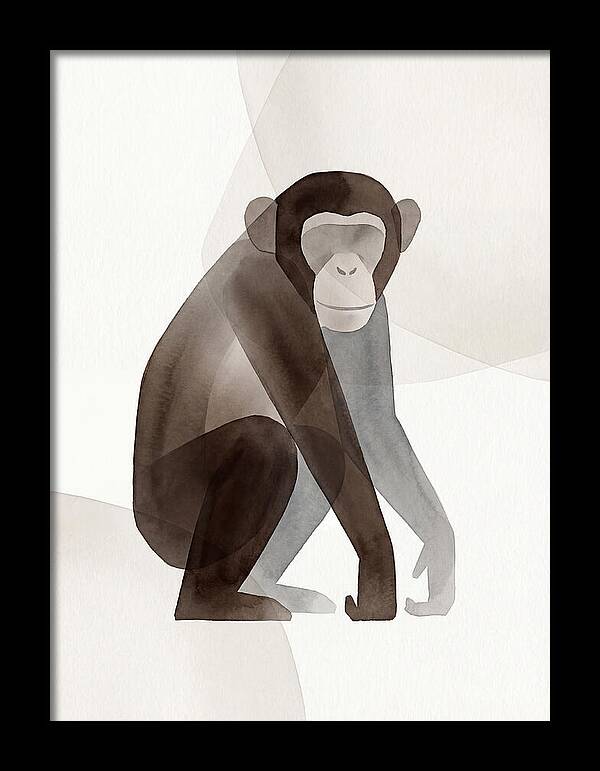 Chimpanzee In Minimalist Style