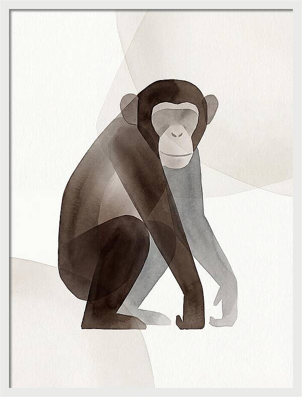 Chimpanzee In Minimalist Style