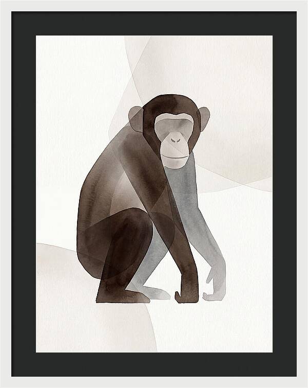 Chimpanzee In Minimalist Style