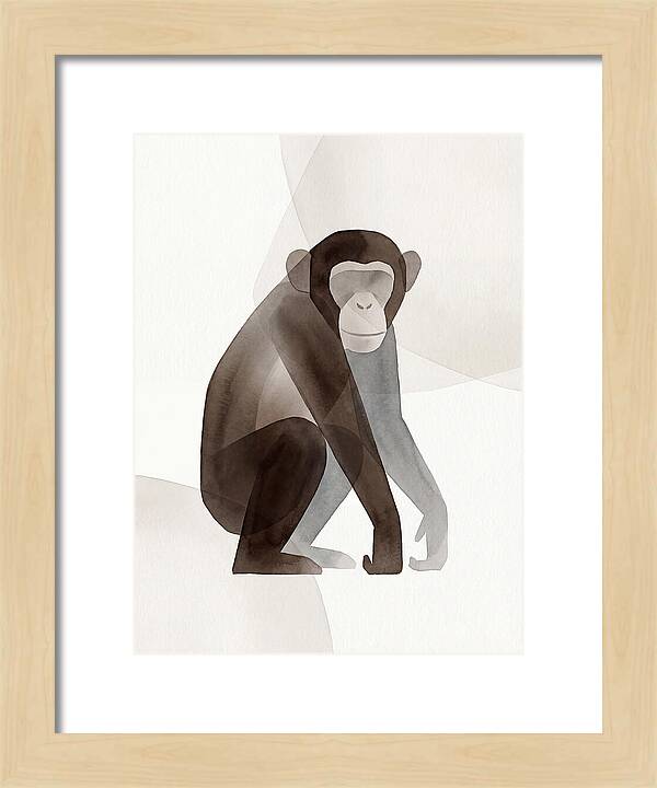 Chimpanzee In Minimalist Style