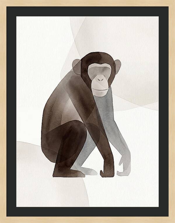 Chimpanzee In Minimalist Style
