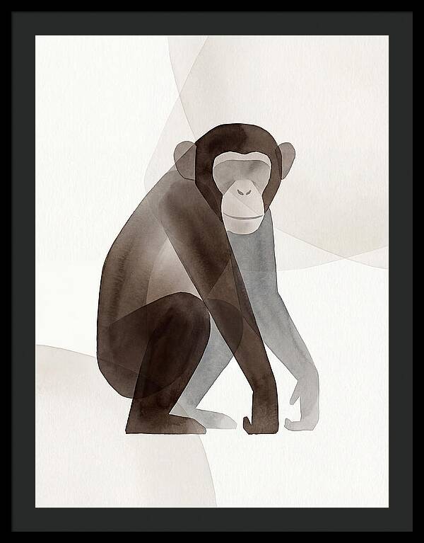 Chimpanzee In Minimalist Style