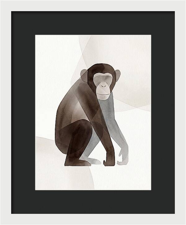 Chimpanzee In Minimalist Style