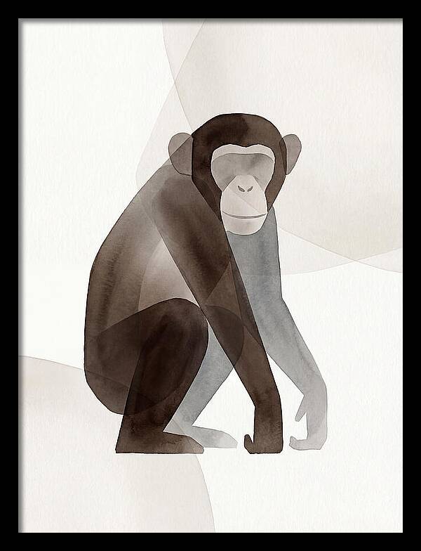 Chimpanzee In Minimalist Style