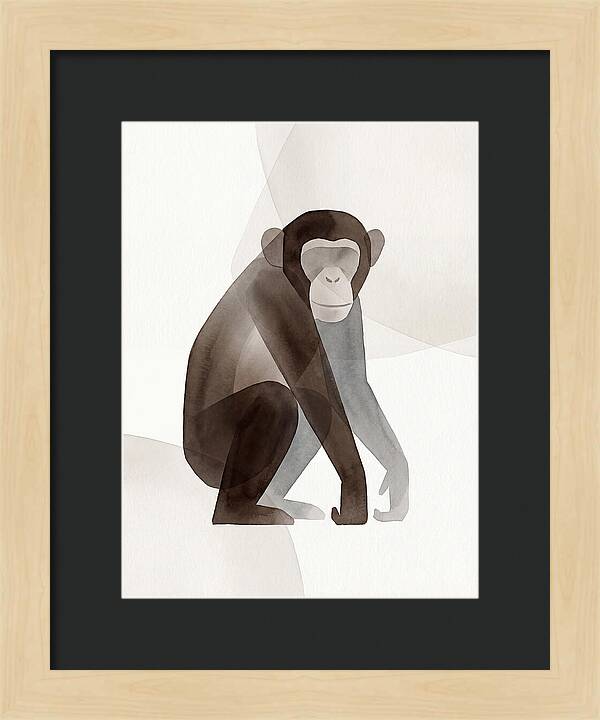 Chimpanzee In Minimalist Style