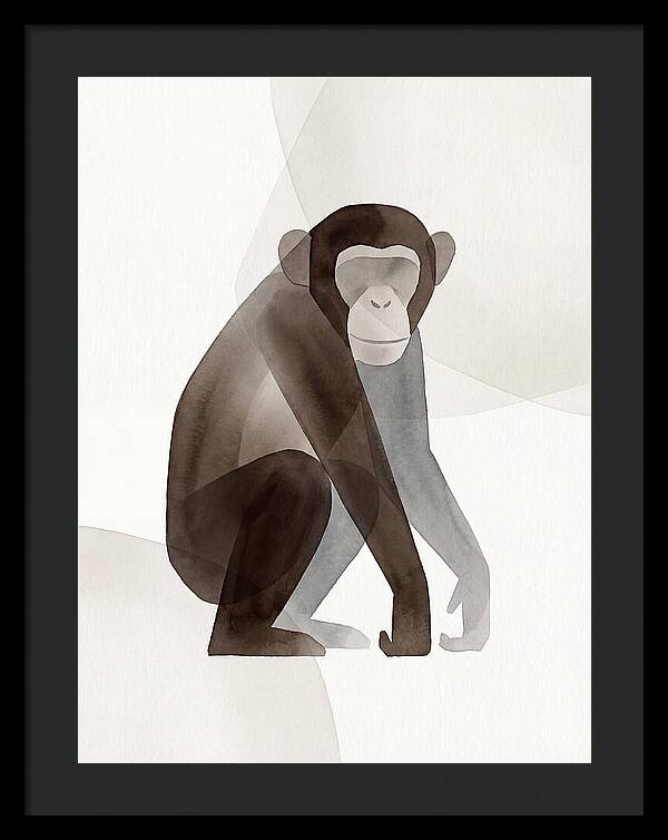 Chimpanzee In Minimalist Style