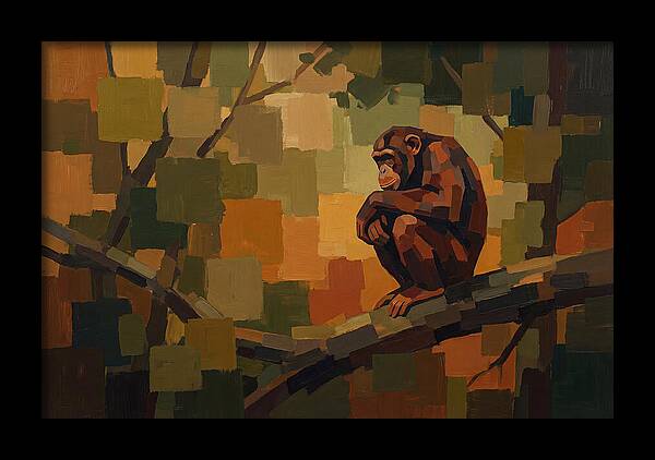 Chimpanzee Resting Thoughtfully