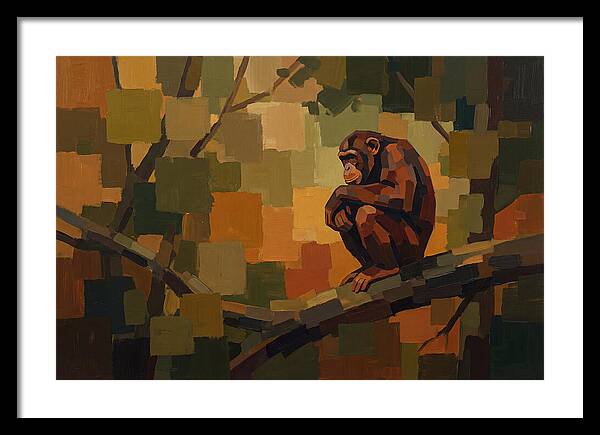 Chimpanzee Resting Thoughtfully