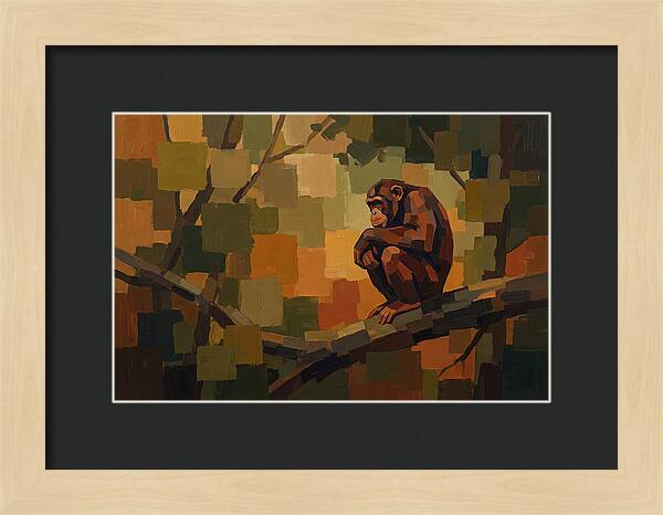 Chimpanzee Resting Thoughtfully