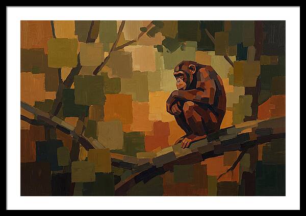 Chimpanzee Resting Thoughtfully