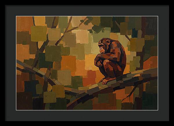 Chimpanzee Resting Thoughtfully