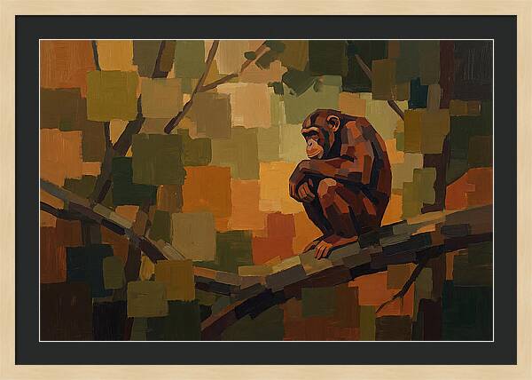 Chimpanzee Resting Thoughtfully
