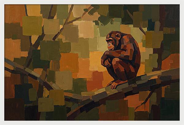 Chimpanzee Resting Thoughtfully