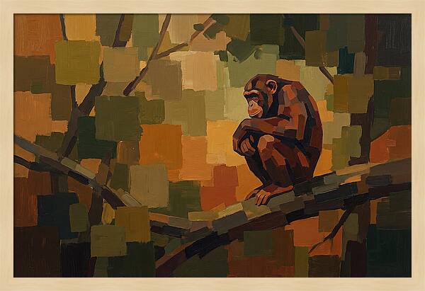 Chimpanzee Resting Thoughtfully