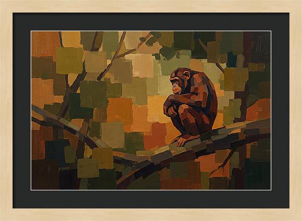 Chimpanzee Resting Thoughtfully