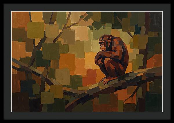 Chimpanzee Resting Thoughtfully