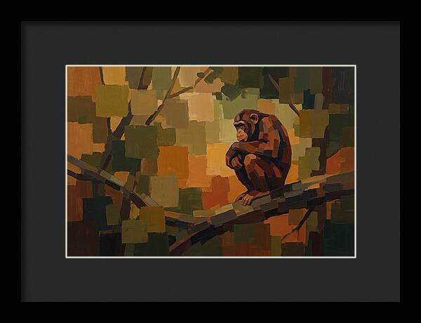 Chimpanzee Resting Thoughtfully