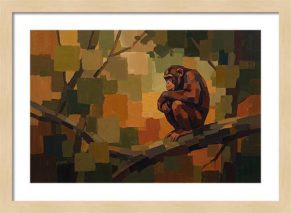 Chimpanzee Resting Thoughtfully