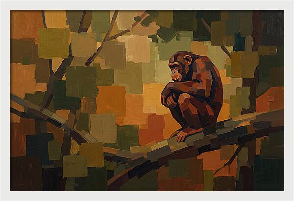 Chimpanzee Resting Thoughtfully