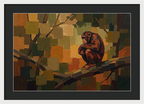Chimpanzee Resting Thoughtfully