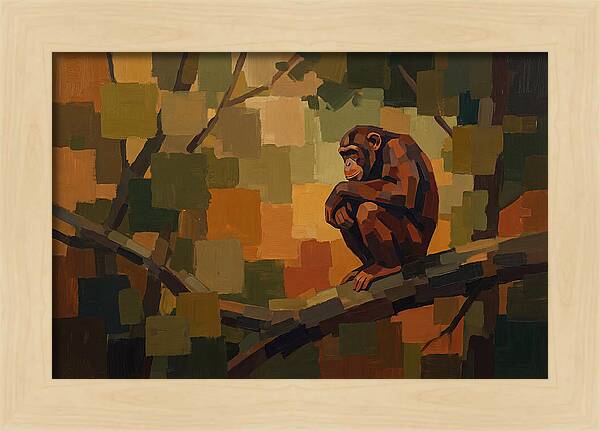 Chimpanzee Resting Thoughtfully