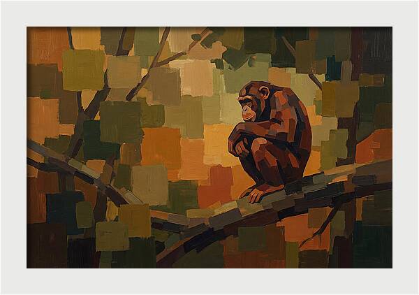 Chimpanzee Resting Thoughtfully
