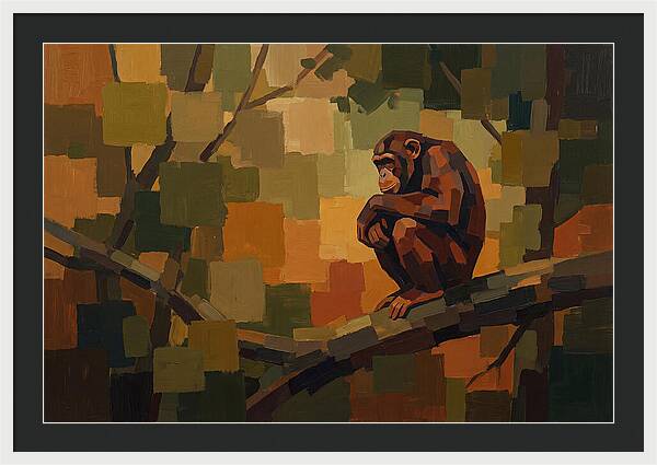 Chimpanzee Resting Thoughtfully