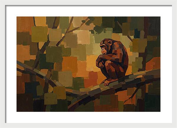 Chimpanzee Resting Thoughtfully