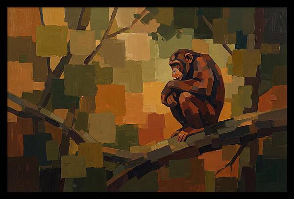 Chimpanzee Resting Thoughtfully