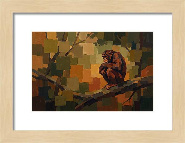 Chimpanzee Resting Thoughtfully