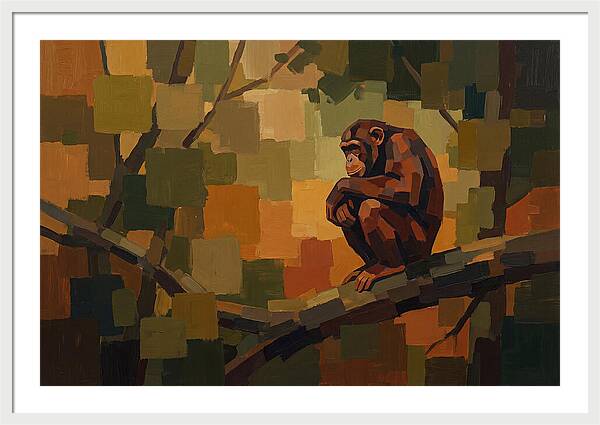 Chimpanzee Resting Thoughtfully