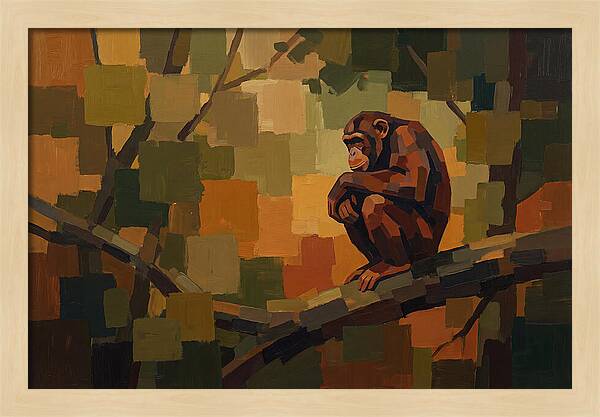 Chimpanzee Resting Thoughtfully