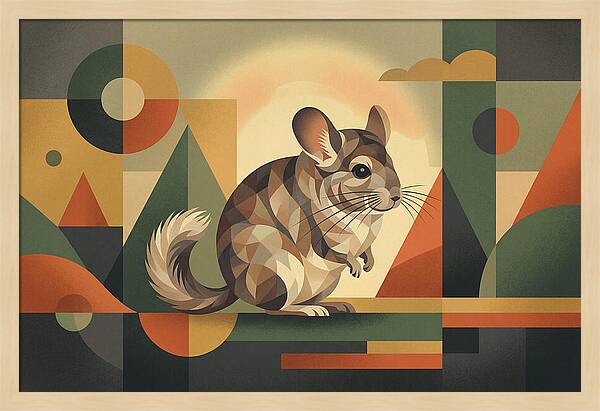 Chinchilla In Geometric Harmony