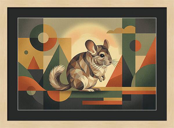 Chinchilla In Geometric Harmony