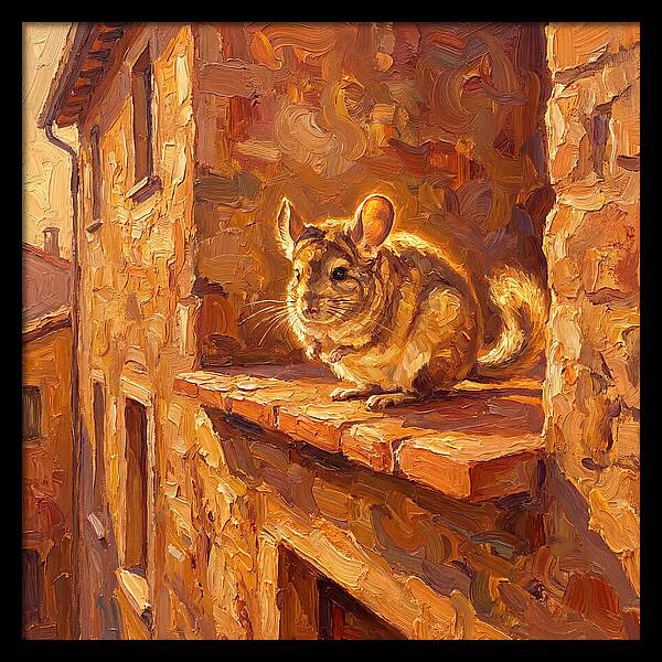 Chinchilla On A Mediterranean Ledge