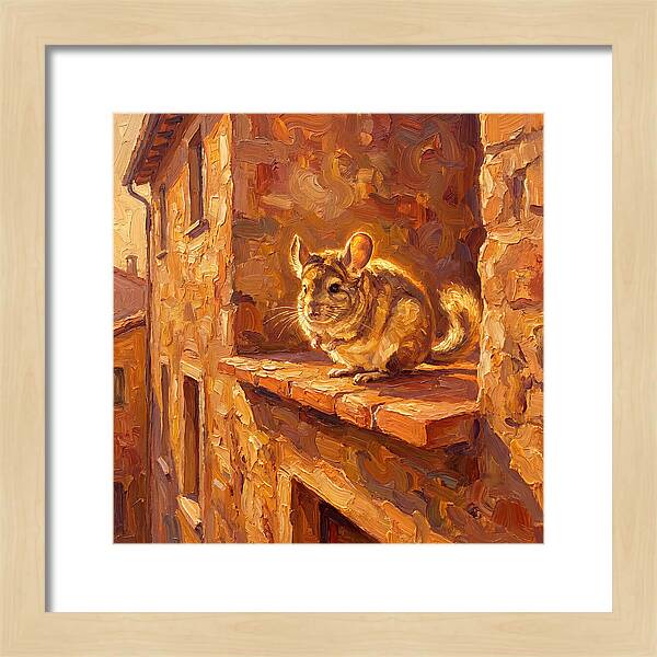 Chinchilla On A Mediterranean Ledge