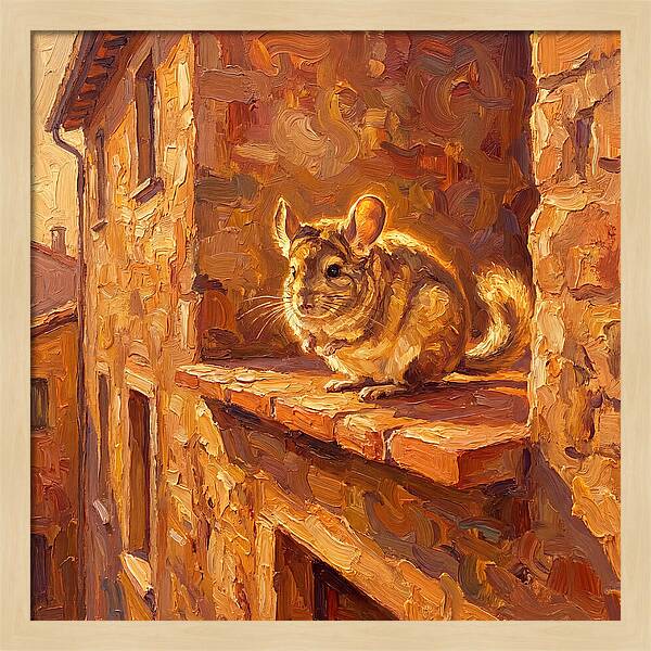 Chinchilla On A Mediterranean Ledge