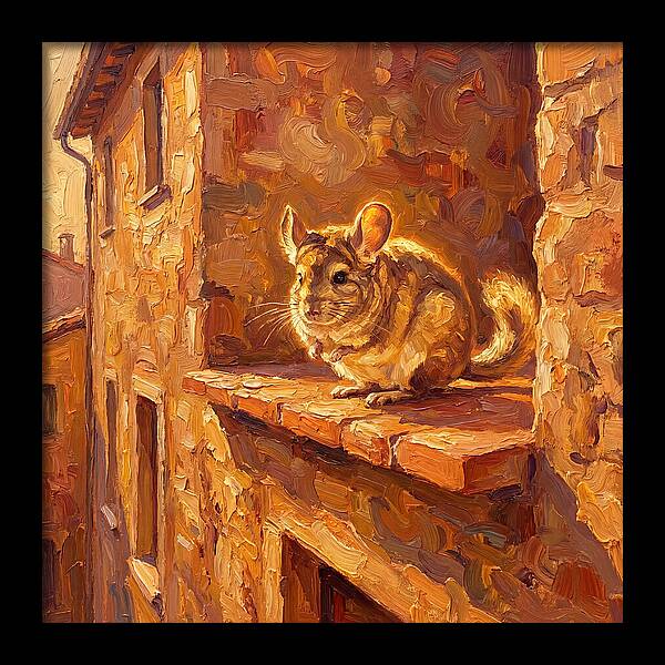 Chinchilla On A Mediterranean Ledge