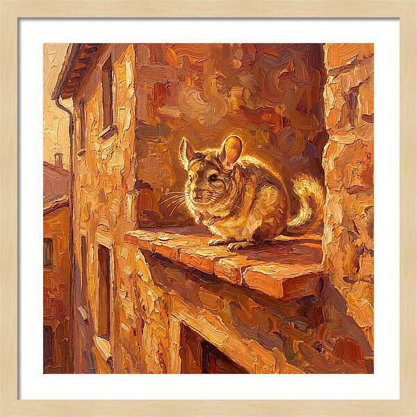 Chinchilla On A Mediterranean Ledge