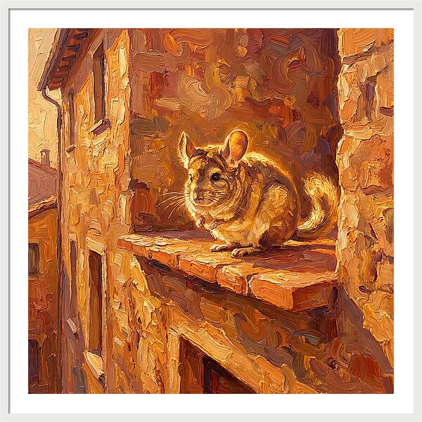 Chinchilla On A Mediterranean Ledge