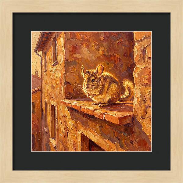 Chinchilla On A Mediterranean Ledge