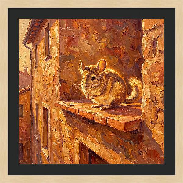 Chinchilla On A Mediterranean Ledge