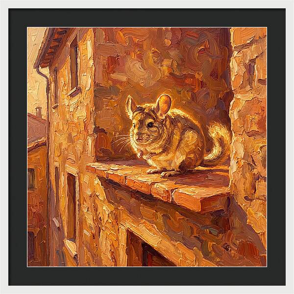 Chinchilla On A Mediterranean Ledge