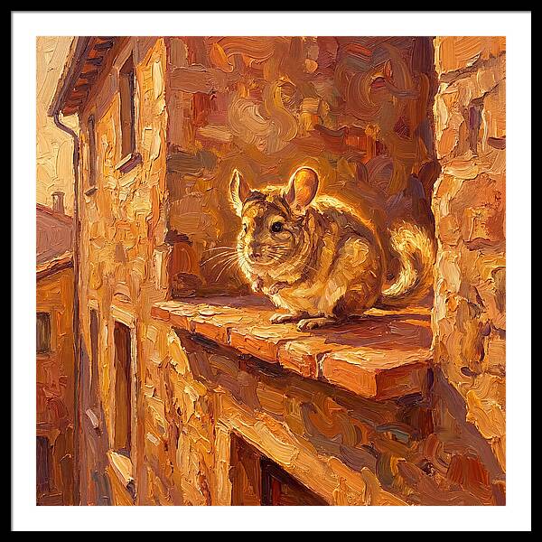 Chinchilla On A Mediterranean Ledge