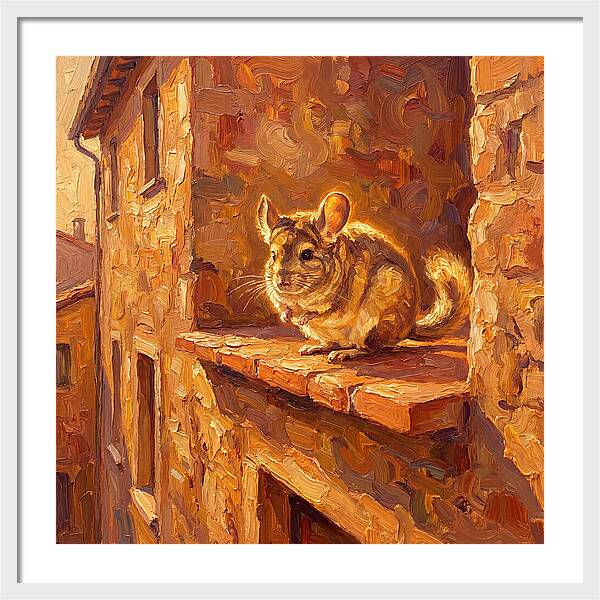 Chinchilla On A Mediterranean Ledge
