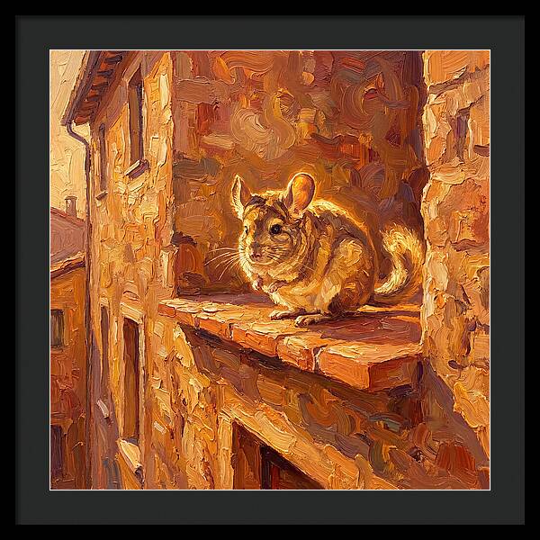 Chinchilla On A Mediterranean Ledge