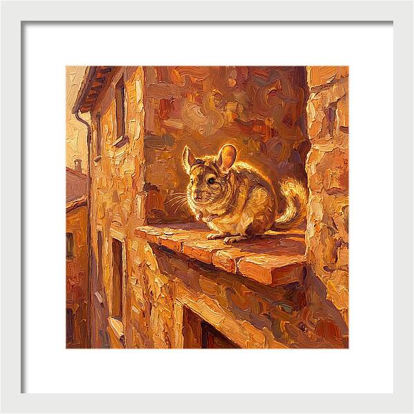 Chinchilla On A Mediterranean Ledge