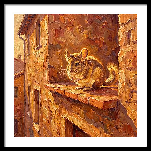 Chinchilla On A Mediterranean Ledge